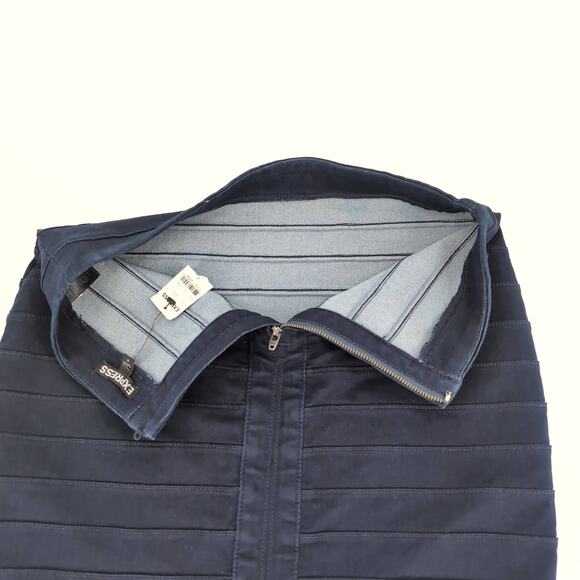 Express Dark Indigo Blue High-Waist Bandage Bodycon Pencil Skirt - Size 6 - NWT - Picture 9 of 14